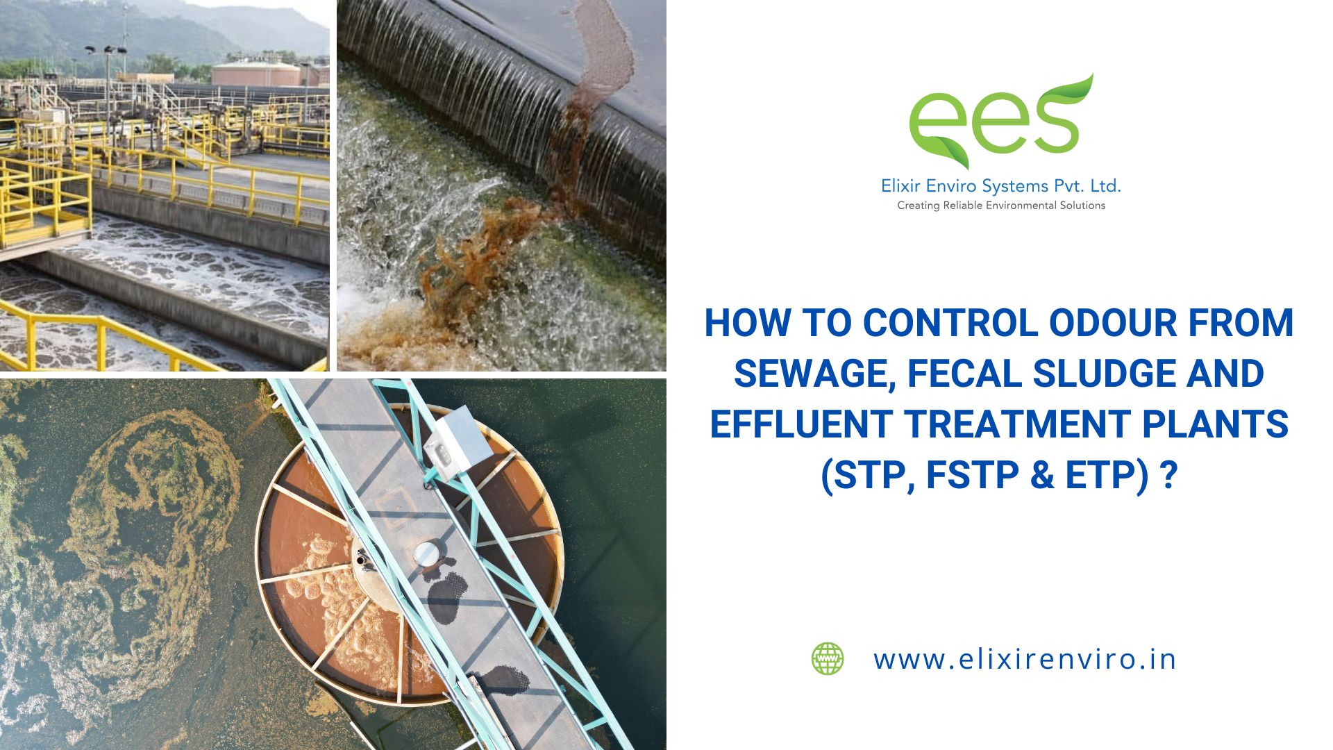 How to Control Odour from Sewage, Fecal Sludge and Effluent Treatment Plants (STP, FSTP & ETP)?